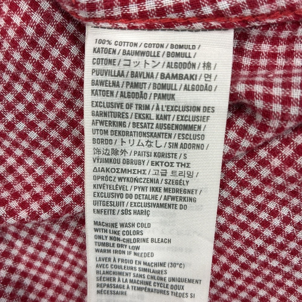 Abercrombie & Fitch Shirt Womens Small Red Flannel Button up Plaid - Picture 9 of 12
